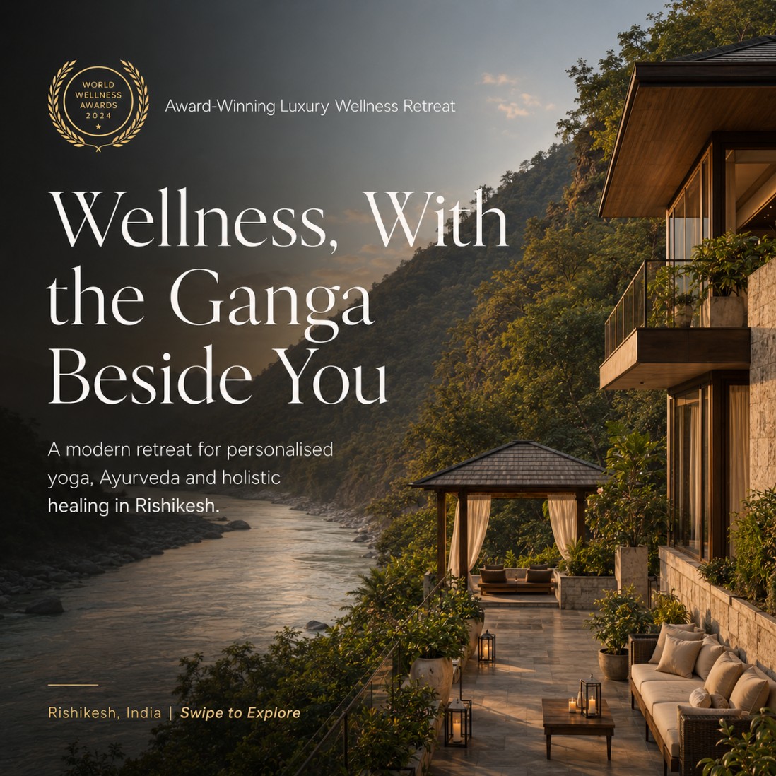 Luxury Wellness Retreat Rishikesh by the River